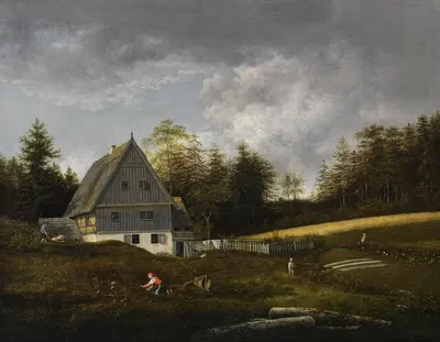 Мельница в Плауэнском Грунде у Дрездена by Иоганн Кристиан Кленгель, 1790-1810 — digital art print download