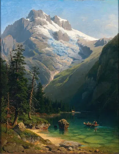 Сцена в Зальцкаммергуте by Иоганн Иосиф Янсен — digital art print download