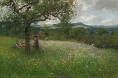 Летний день у Куттерлинга by Иоганн Шперв, 1904 — digital art print download