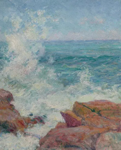 Surf at Gloucester by John Leslie Breck, 1894 — digital art print download