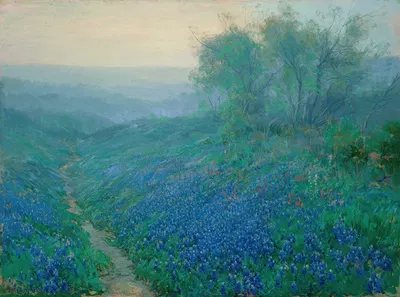 Bluebonnets at Dawn, North of San Antonio by Julian Onderdonk, 1915 — digital art print download