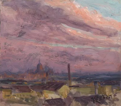 Abendhimmel über München by Julius Exter — digital art print download