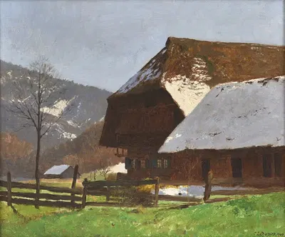 Идиллия Черного леса by Карл Шустер, 1900 — digital art print download