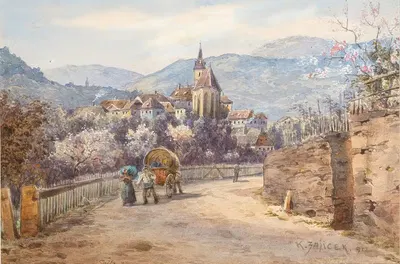 Весна в Шпице в долине Вахау by Карл Венцель Зайчек, 1912 — digital art print download