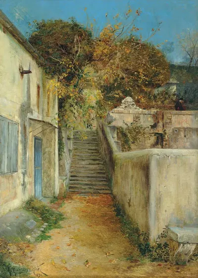Осень в Крыму by Константин Яковлевич Крыжицкий, 1891 — digital art print download