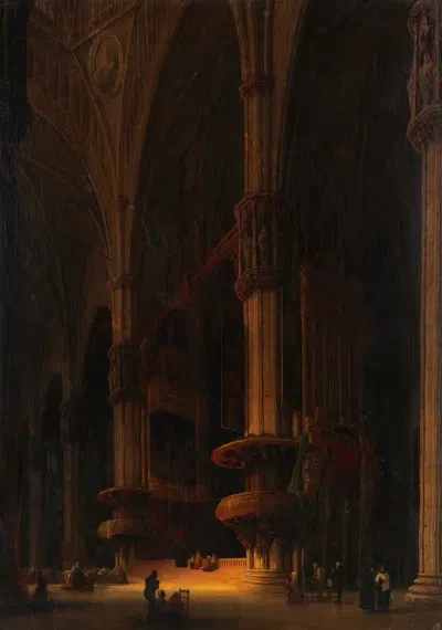 Das Innere des Doms zu Mailand by Ludwig Mecklenburg — digital art print download