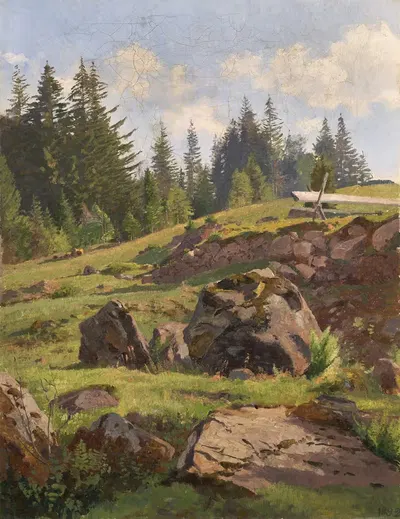 Пейзаж Черного леса by Макс Вильгельм Роман, 1899 — digital art print download