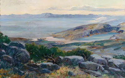 Вид на Адриатическое побережье из Пласе, недалеко от Риеки by Менци Клемент Црнчич — digital art print download