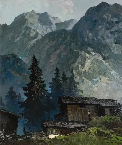Высокий пастбище в горном лесу by Оскар Мулли — digital art print download