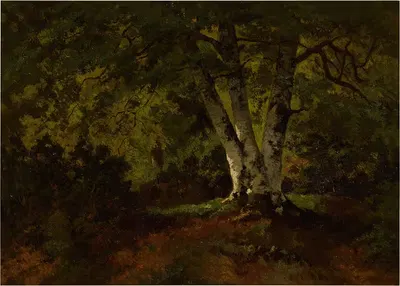 Дерево с тремя стволами by Поль-Камиль Гигу — digital art print download