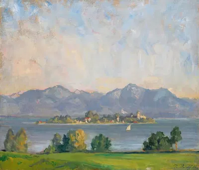 Blick auf Frauenchiemsee by Paul Roloff — digital art print download