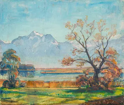 Осеннее настроение на озере Химзее by Пауль Ролофф — digital art print download