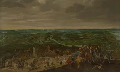 The Siege of 's-Hertogenbosch, viewed from the encampment at Vught by Pauwels van Hillegaert — digital art print download