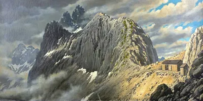 Мейлерхютте в Веттерштайнских горах (вид с востока) by Рудольф Решрайтер, 1898 — digital art print download