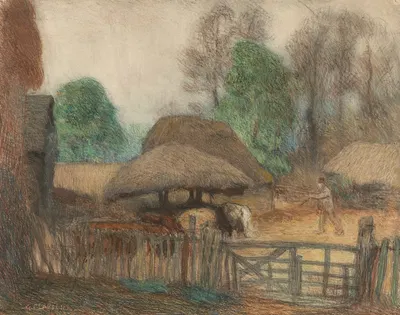 The farmyard by Sir George Clausen, 1899 — digital art print download