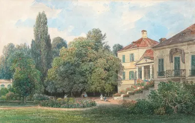 Villa in a park by Thomas Ender — digital art print download