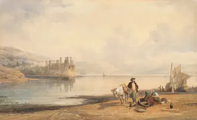 Замок Конуэй, Северный Уэльс by Томас Майлс Ричардсон, 1847 — digital art print download