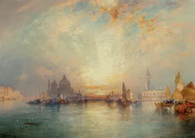Venetian Scene by Thomas Moran, 1906 — digital art print download