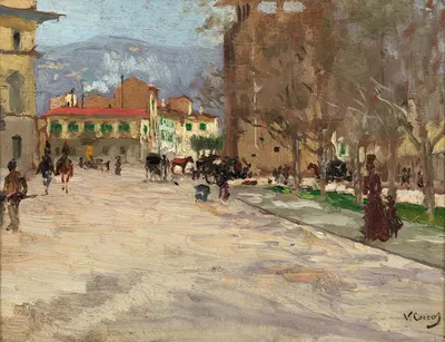 Флоренция, Порта а Пратто by Витторио Маттео Коркос, 1887 — digital art print download