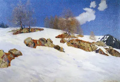 Мартовское солнце (Давос) by Вильгельм Людвиг Леманн, 1913 — digital art print download