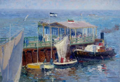 Воскресный полдень на Гельголанде by Вильгельм Людвиг Леманн, 1905 — digital art print download