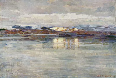 Зимнее настроение на озере Цюрих by Вильгельм Людвиг Леманн, 1923 — digital art print download