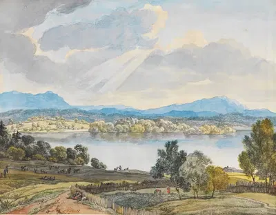 Blick über den Staffelsee by Wilhelm von Kobell — digital art print download