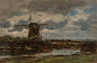 Берега реки Гейн рядом с Абкаудом by Виллем Роэлофс, 1881 — digital art print download