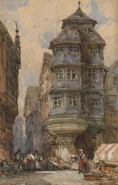 Old houses, Frankfurt by William Callow — digital art print download