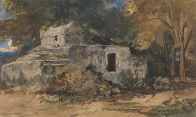 Rock cut tombs, Lycia by William James Müller, 1843 — digital art print download
