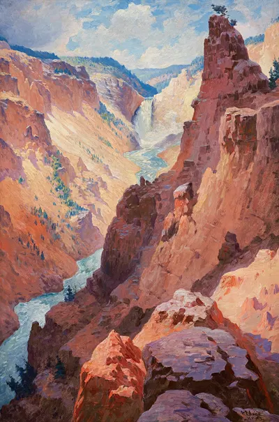 Вид на Гранд-Каньон Йеллоустона by Уильям Робинсон Ли, 1913 — digital art print download