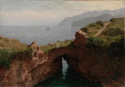 Природный мост, Сорренто by Уильям Стэнли Хазелтайн, 1856 — digital art print download