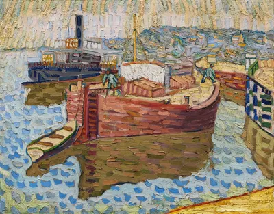 Плоскодонки на Днепре by Владимир Баранов-Россине, 1907 — digital art print download