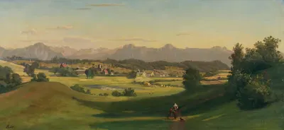 Landschaft bei Murnau by Adolf Heinrich Lier — digital art print download