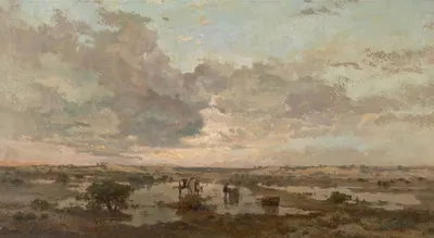 Sunset on the Heath by Адриен-Жозеф Эйманс — digital art print download