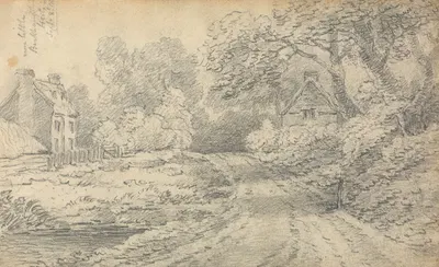 A Road near Berkhampstead, Hertfordshire. Sept. 8, 1811 by Томас Бредшоу, 1811 — digital art print download