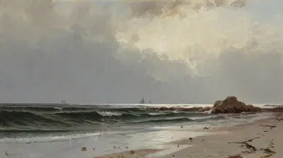 Морской пейзаж by Альфред Томпсон Брайчер — digital art print download