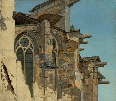 Altenberg Cathedral (Study) by Andreas Achenbach, 1831 — digital art print download