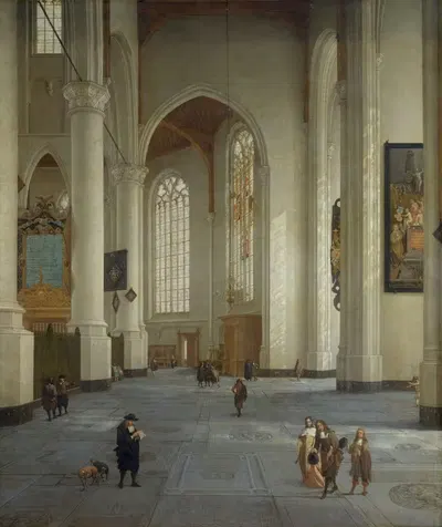 Interior of the St Laurenskerk, Rotterdam by Anthonie de Lorme — digital art print download