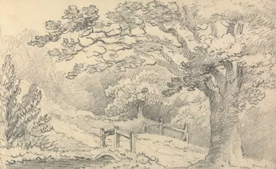 Rural Landscape with a Bridge by Thomas Bradshaw — digital art print download
