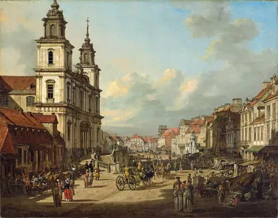 Церковь Святого Креста в Варшаве by Бернардо Беллотто, 1778 — digital art print download