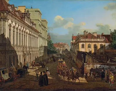 Улица Мiodowa в Варшаве by Бернардо Беллотто, 1777 — digital art print download