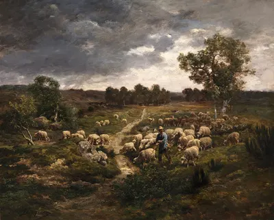 Овцы by Шарль Эмиль Жак, 1840-1894 — digital art print download