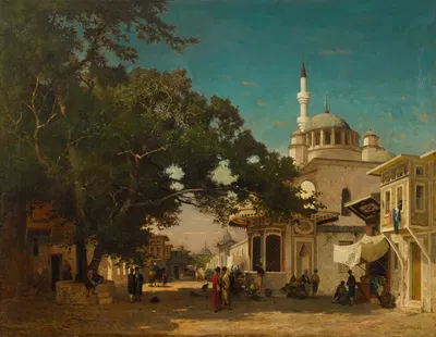The Fountain of Sultan Abdül Hamid I, Constantinople by Germain Fabius Brest — digital art print download