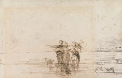 Shrimpers on the Shore by Thomas Creswick — digital art print download