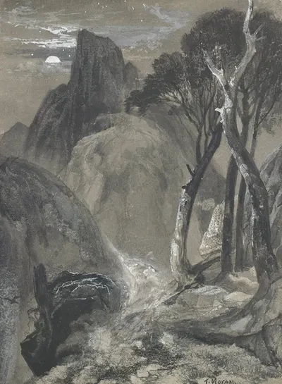 Half Dome, Yosemite by Thomas Moran, 1871 — digital art print download