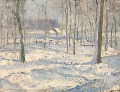 Зимний пейзаж (эскиз) by Жорж Леон Эрнест Бюйс, 1850 — digital art print download