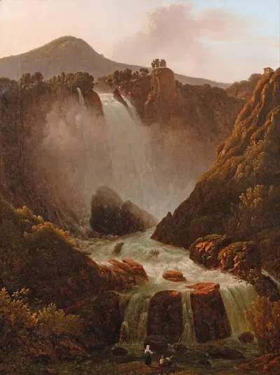 Водопад Мраморный by Джамбаттиста Басси, 1820 — digital art print download