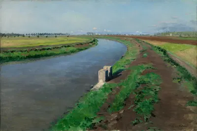 Берега канала, недалеко от Неаполя by Гюстав Каййботт, c.1872 — digital art print download