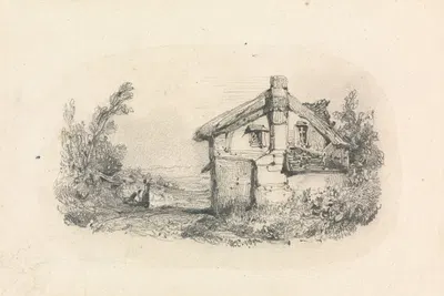 Cottage in a Landscape by William Callow — digital art print download
